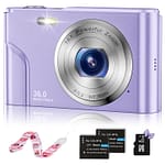 BEVLXNIV Digital Baby Camera For Kids Teen Boys Girls Adults,1080P 48Mp Kids Camera With 32Gb Sd Card,2.4” Digital Camera With 16X Digital Zoom,Compact Mini Camera Kid Camera For /Student(Purple)