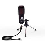 Xtreme Acoustics C01-BK-U, USB Condenser Microphone with Tripod Stand and USB Cable for Gaming, Streaming, Work from Home, Podcasting, YouTube, Voice Over, Twitch, Compatible with Laptop Desktop.