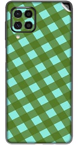 Read more about the article SILKWRAPS® Printed Matte Finish Vinyl Mobile Wrap Compatible with Samsung Galaxy M33 5G Skin Sticker Protector- Green-Gingham-Pattern-240 (ONLY Back and Camera Part)