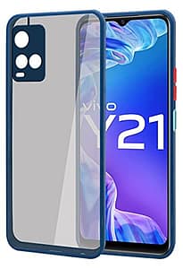 Read more about the article Jkobi Back Cover Case for Vivo Y21 2021 (Camera Protection | Toughened Glass Sheet | Smoke Crystal PC | Blue)