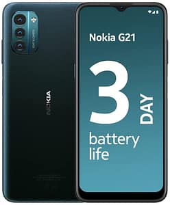 Read more about the article Nokia G21 Android Smartphone, Dual SIM, 3-Day Battery Life, 4GB RAM + 64GB Storage, 50MP Triple AI Camera | Nordic Blue