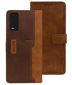 Read more about the article Jkobi Flip Cover Case for Vivo Y12s | Y12s 2021 (Professional Dual Leather Finish | Magnetic Closure | 360 Degree Camera Protection | Rear and Interior Card Slots | Tan with Brown)
