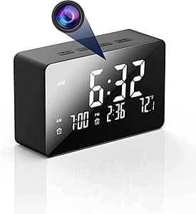 Read more about the article Asleesha Hidden Camera Clock, 1080p Wireless WiFi Spy Camera Nanny Cam with Night Vision, Motion Detection, Room Thermometer, Camera Alarm Clock for Home Surveillance