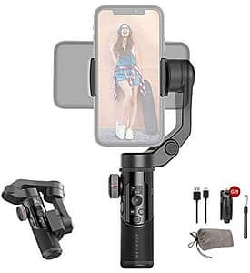 Read more about the article Mabron [5 Years Warranty] Gimbal Stabilizer for Smartphone w/OLED Display Focus and Zoom Button Face Tracking Auto-Inception, 3-Axis Gimbel for All Smartphones