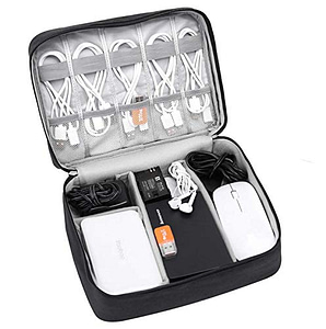 Read more about the article EZLOOT Universal Digital Electronic Accessories Organizer Cable Storage Gadget Tools Box Pouches (Black)