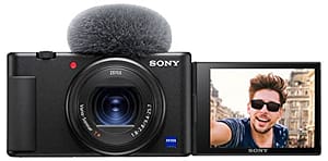 Read more about the article Sony Digital Vlog Camera ZV-1 Only (Compact, Video Eye AF, Flip Screen, in-Built Microphone, 4K Vlogging Camera for Content Creation) – Black