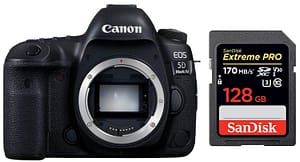 Read more about the article Canon EOS 5D Mark IV 30.4MP Digital SLR Camera (Black) with Body Only + SanDisk 128GB Extreme Pro SDXC UHS-I Card – C10, U3, V30, 4K UHD, SD Card