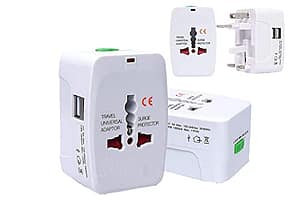 Read more about the article rts Smart Universal Travel Adapter with Dual USB Charger Ports,Multi-Plug with Surge Protector All in One Universal Power Wall Charger AC Power Plug Adapter for Smartphone,More Than 180 Countries