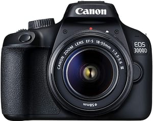 Read more about the article (CERTIFIED REFURBISHED) Canon EOS 3000D 18MP Digital SLR Camera (Black) with 18-55mm is II Lens, 16GB Card and Carry Case