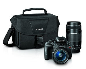 Read more about the article Canon EOS Rebel SL1 Digital SLR with 18-55mm STM + 75-300mm f/4-5. 6 III Lens Bundle (Black)