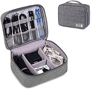 Read more about the article Proxin Travel Electronics Organizer, Gadget Storage Bag Digital Carrying Case Accessories Storage Bag for Cables Cord Power Bank Earphone I pad Mini Calculator, DIY with Dividers (Multi Color)