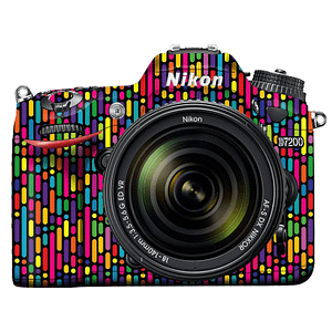 WRAPTURE. Premium DSLR Camera Scratchproof Protective Skin for Nikon D7200 – No Residue Removal, Bubble Free, Scratch Resistant, Stretchable, HD Quality Printed – Design 016