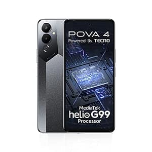 Read more about the article Tecno POVA 4 (Uranolith Grey,8GB RAM,128GB Storage)| Helio G99 Processor | 6000mAh Battery 18W Charger Included| 50MP Rear Camera