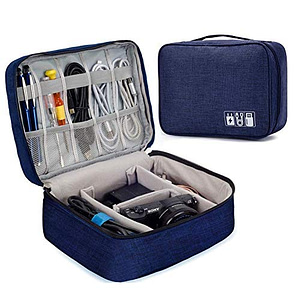 Read more about the article EAYIRA Gedget Organiser Electronics Accessories Organizer Bag, Universal Carry Travel Gadget Bag for Cables, Plug and More, Perfect Size Fits for Pad Phone Charger Hard Disk (Dark Blue)