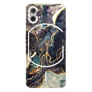 Read more about the article Gadget Gear Vinyl Skin Back Sticker Ocean Marble with Golden Streaks (84) Mobile Skin Compatible with Nothing Nothing Phone 1 (Only Back Panel Coverage Sticker)