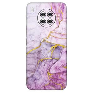 Read more about the article Gadget Gear Vinyl Skin Back Sticker Light Purple with Gold Streaks (88) Mobile Skin Compatible with Huawei Honor 50 Lite (Only Back Panel Coverage Sticker)