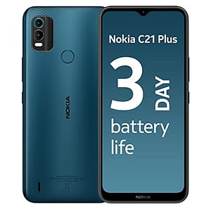 Read more about the article Nokia C21 Plus Android Smartphone, Dual SIM, 3-Day Battery Life, 4GB RAM + 64GB Storage, 13MP Dual Camera with HDR | Dark Cyan