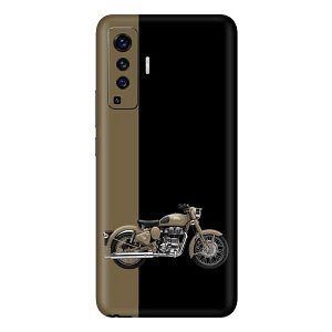 Read more about the article Gadget Gear Vinyl Skin Back Sticker Enfield Light Brown Black (120) Mobile Skin Compatible with VIVO X50 (Only Back Panel Coverage Sticker)