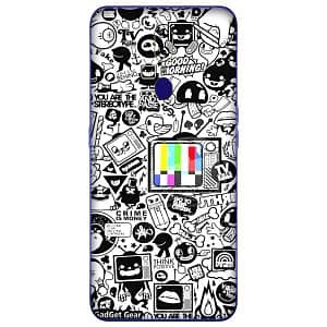 Read more about the article Gadget Gear Vinyl Skin Back Sticker Customised TV Doodle (6) Mobile Skin Compatible with Oppo F11 (Only Back Panel Coverage)