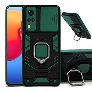 Read more about the article Jkobi Back Cover Case for Vivo Y31 (2021) (Hybrid Armor Case with Sliding Shutter Camera Protection | Magnetic Ring Holder & in-Built Kickstand | Green)