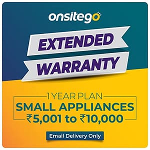 Read more about the article ONSITEGO 1 Year Extended Warranty for Small Appliances (Rs.5001-10000) (Email Delivery – No Physical Kit) for B2B