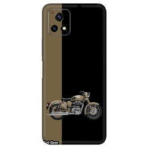 Read more about the article Gadget Gear Vinyl Skin Back Sticker Enfield Light Brown Black (120) Mobile Skin Compatible with VIVO Y72 (5G) (Only Back Panel Coverage Sticker)