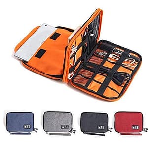 Read more about the article Eopzo Waterproof Double Layer Electronic Accessories Gadget Organizer Bag, Universal Carry Travel Gadget Organiser Case for Cables, Plug, Power Bank, Phone, Hard Disk, USB, Adapters