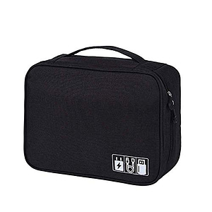 Read more about the article FORKLS Cable Organiser Bag Travel Electronics Gadget Case Tidy Storage Box Pouch for Cables, Chargers, Plugs, Memory Cards,11″ Tablet- Black
