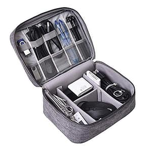 Read more about the article ZIZLY Travel Waterproof Organizer Bag with 3 Removable Dividers, Padded Gadget Carrying Case for Cables, Portable Chargers, Electronics Adapters (Multicolour)