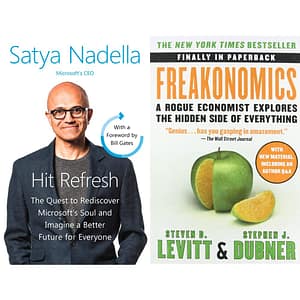 Read more about the article Hit Refresh : A Memoir by Microsoft’s CEO & Freakonomics: A Rogue Economist Explores the Hidden Side of Everything