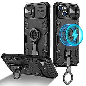 Read more about the article Nillkin Case for iPhone 14 for iPhone 13 Case with Stand, Slide Camera Cover, Military Grade Shockproof Portective Case Compatible with MagSafe Wireless Charger&Magnetic Car Mount Holder