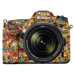 WRAPTURE. Premium DSLR Camera Scratchproof Protective Skin for Nikon D7200 – No Residue Removal, Bubble Free, Scratch Resistant, Stretchable, HD Quality Printed – Design 006