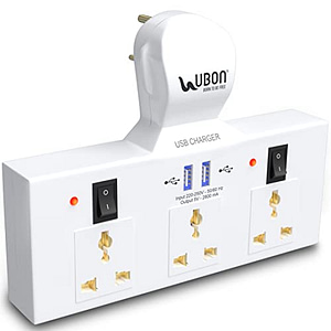 Read more about the article UBON Power Champ 2.0 Cordless Extension Board with USB Ports & 3 Universal Sockets with Individual Switch Buttons & LED Indicators, Short Circuit Protection, Compatible for Electronic Devices (White)