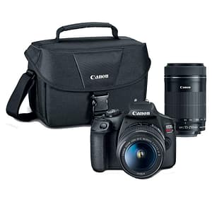 Read more about the article Canon EOS Rebel T7 DSLR Camera | 2 Lens Kit with EF-S 18-55mm + EF-S 55-250mm f/4-5.6 is STM Lens, Black