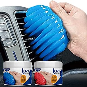 Read more about the article LAZI (200 GRAM X Pack of 2 Mix Color) Car Ac Vent Dashboard Interior Dust Dirt Cleaner Sticky Jelly Putty Kit for Vehicle Interior Keyboard PC Laptop Electronic Gadgets Reusable Cleaning Gel(Blue,Red)