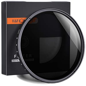 K&F Concept 49 mm ND2 to ND400 Variable Neutral Density Filter Slim ND Fader ND2-400 Optical Glass Filter for DSLR Camera Lenses (49mm)