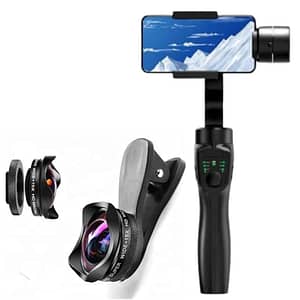 Read more about the article TechKing Gimbal Stabilizer for Smartphone Android Cell Phone 3-Axis Handheld with 2 in 1 (Wide+Macro) Clip on Mobile Camera Lens Kit for All Smartphones