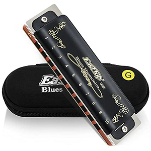 Read more about the article East top Mouth Organ Key of G 10 Holes 20 Tones Diatonic Harmonica Mouth Organ for Adults, Professionals and Students with Black Case