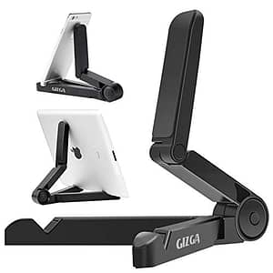 Read more about the article GIZGA Essentials Portable Tabletop Tablet Stand Mobile Holder, Desktop Stand, Cradle, Dock for iPad, Smartphone, Kindle, E-Reader, Fully Foldable, Adjustable Angle, Anti-Slip Pads, Black