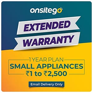 Read more about the article Onsitego 1 year Extended Warranty for Small Appliances up to Rs 2500 (Email Delivery – No Physical Kit)