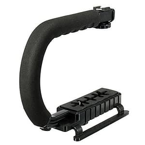 Read more about the article HIFFIN® Universal Stabilizer C-Shape Bracket Video Handheld Grip for DSLR DV Camera (Black)