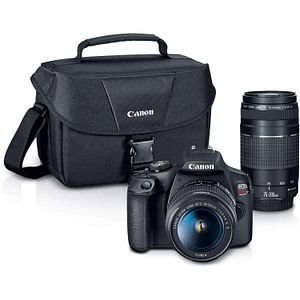 Read more about the article Canon Eos Rebel T7 DSLR Camera with Ef18 55Mm + Ef 75 300Mm Double Zoom Kit, Cneosrt7Lenx2