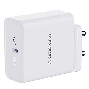 Read more about the article Ambrane 65W BoostedSpeed™ Type C Charger with PD Technology, Made in India, Multiple Layers of Protection, iPhone & Android Compatibility, Compact & Durable (RAAP H65, White)