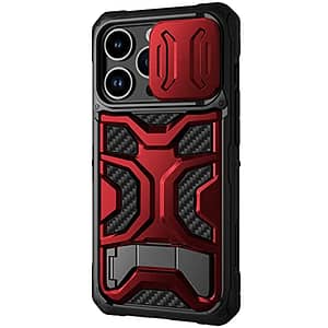 Read more about the article Nillkin Case for Apple iPhone 14 Pro (6.1″ Inch) Adventurer Pro Camshield Camera Slider Military Rugged Grade Finish TPU + PC Tough Red