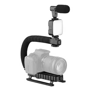 Read more about the article AWOKZA Professional Smartphone Camera Stabilizer Handheld Gimbal with Mic and Flash Photography Video Vlogging Recording Case Steadicam Compatible for All Camera, GoPro, Smartphones