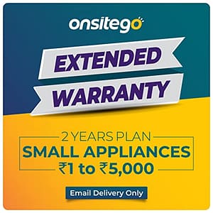 Read more about the article Onsitego 2 Years Extended Warranty for Small Appliances Up to Rs. 5000 (Email Delivery – No Physical Kit) for B2B