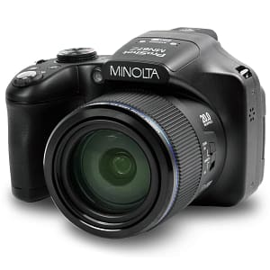 Read more about the article Minolta Pro Shot 20 Mega Pixel HD Digital Camera with 67X Optical Zoom, Full 1080P HD Video & 16GB SD Card, Black