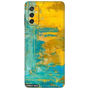 Read more about the article Gadget Gear Vinyl Skin Back Sticker Water Color Sky Blue and Yellow (94) Mobile Skin Compatible with Samsung Galaxy M52 (5G) (Only Back Panel Coverage Sticker)