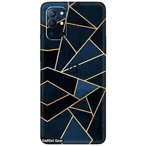 Read more about the article Gadget Gear Vinyl Skin Back Sticker Polygon Marble Dark Blue (89) Mobile Skin Compatible with OnePlus 9R (Only Back Panel Coverage Sticker)