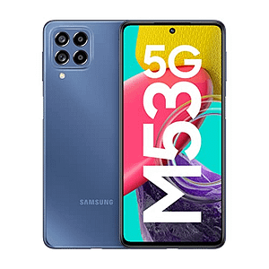 Read more about the article Samsung Galaxy M53 5G (Deep Ocean Blue, 8GB, 128GB Storage) | 108MP | sAmoled+ 120Hz | 16GB RAM with RAM Plus | Travel Adapter to be Purchased Separately